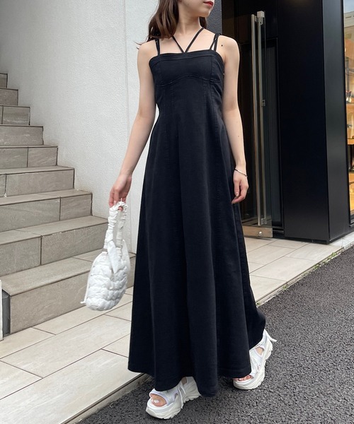 Chico（チコ） キャミソールワンピース FREE ブラック レディース