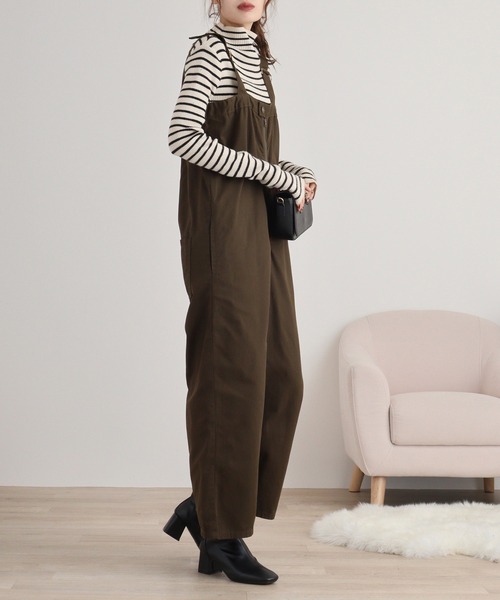 atONE（アットワン） サロペット オーバーオール センタージッパーハイ