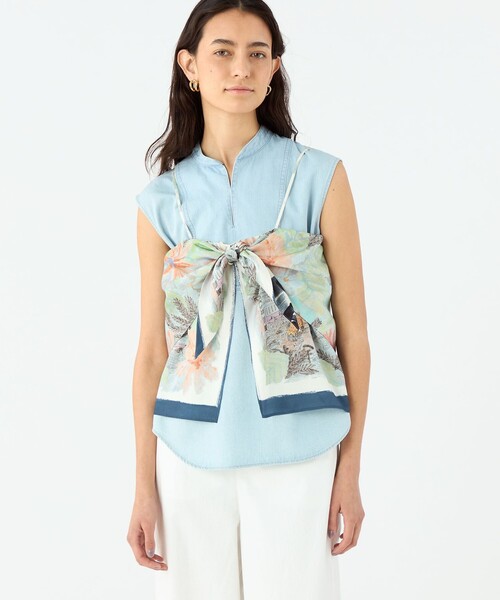 MARS スカーフ アクセサリー柄キャミソール MARS スカーフアクセサリー