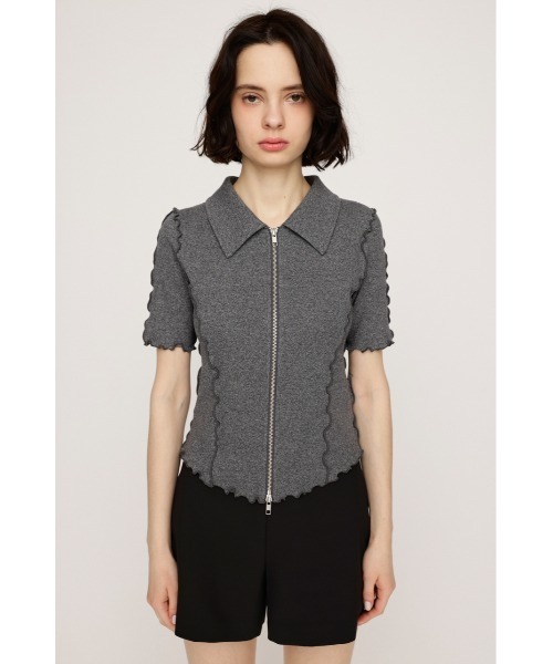 SLY（スライ） tシャツ FRONT ZIP LINKING TOPS フロント ジップ