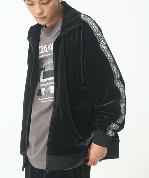 ROUGH TRADE ジャージ ベロア トラックジャケット(M1) メンズ