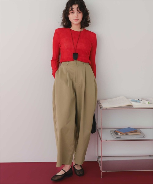 titivate（ティティベイト） パンツ カーブデザインツイルパンツ