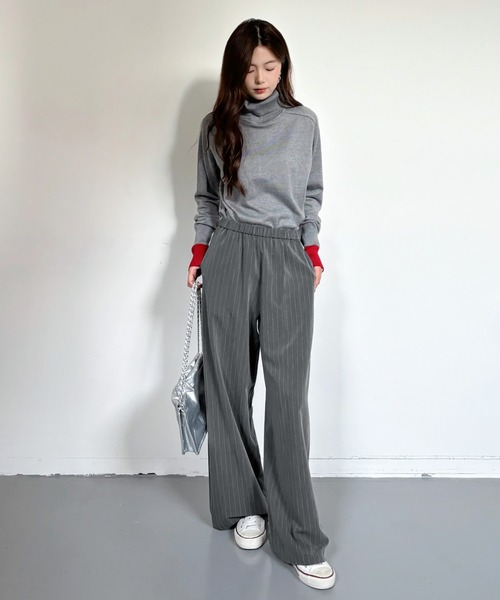 パンツ ストライプワイドパンツ レディース : ZOZOTOWN Yahoo!店