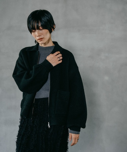 LEPSIM（レプシィム） ブルゾン アウター WZIPニットブルゾン 598451