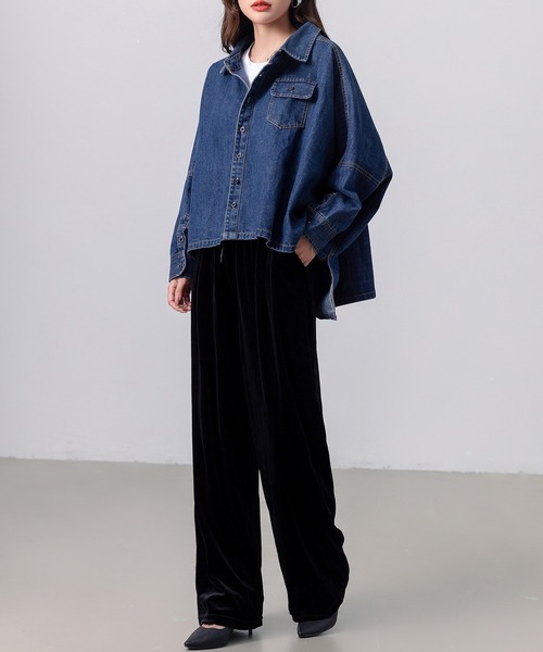 DAY CLOSET パンツ 「大きいサイズ有/幅広ウエストゴム＆調節紐付き