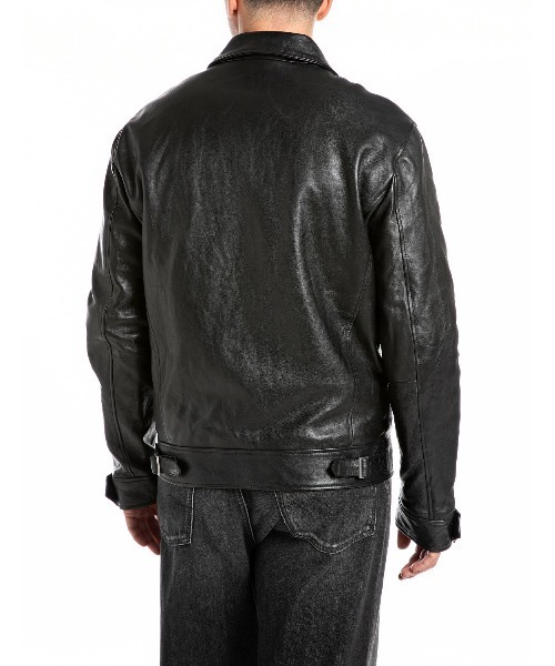 REPLAY（リプレイ） 革ジャン ライダース ベジタブルダイ シープレザー