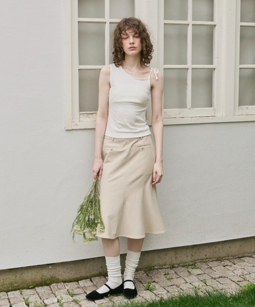 GIUNON スカート midi pocket stripe skirt / ミディポケット