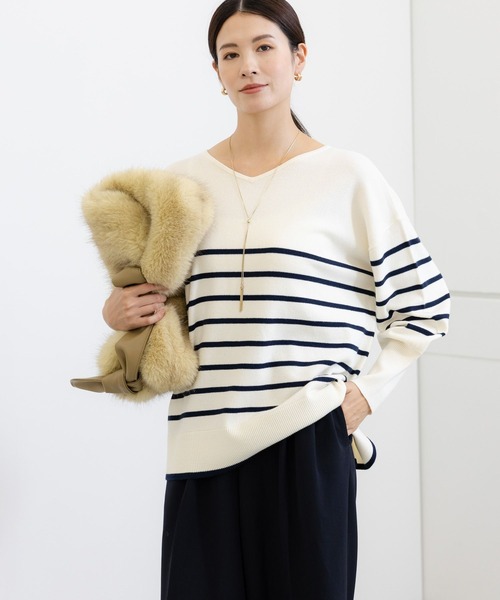 Elura（エルーラ） ニット セーター 毛玉しらず2WAYニット/133699