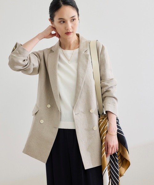 ROPE'（ロペ） ジャケット テーラードジャケット 尾州リネンダブル