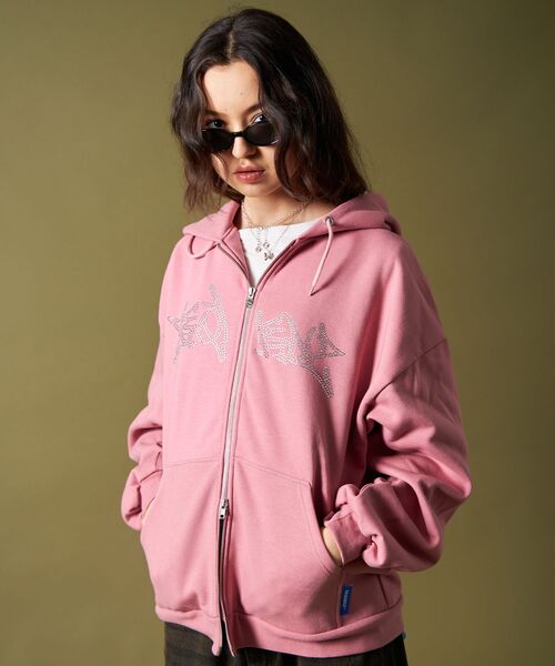 SEQUENZE パーカー 「SEQUENZ（シークエンズ）」RHINE STONE ZIP P/K