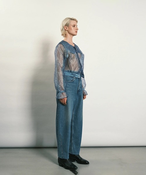 TANAKA（タナカ） ジーンズ TAPERED JEAN TROUSERS MID BLUE メンズ