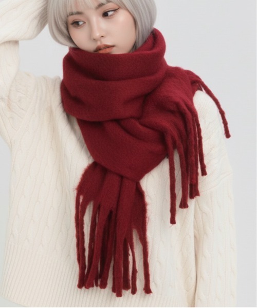 マフラー ストール 「HIKA」大判マフラー／無地ストール レディース