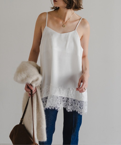 Bonjour Sagan（ボンジュールサガン） キャミソール レーストリム