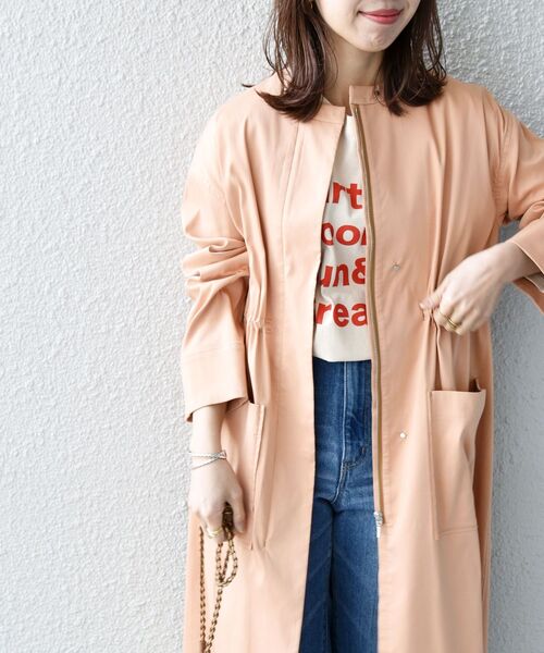 SHIPS any レディース any: ノーカラー リバー コート3 : ZOZOTOWN