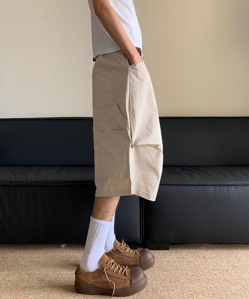 THE HITSS（ヒッツ） パンツ ワイドレッグ ナイロン ジョーツ ハーフ