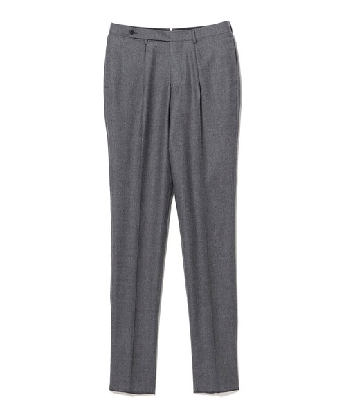 BEAMS F（ビームスF） パンツ ウール サキソニー 1プリーツ スラックス