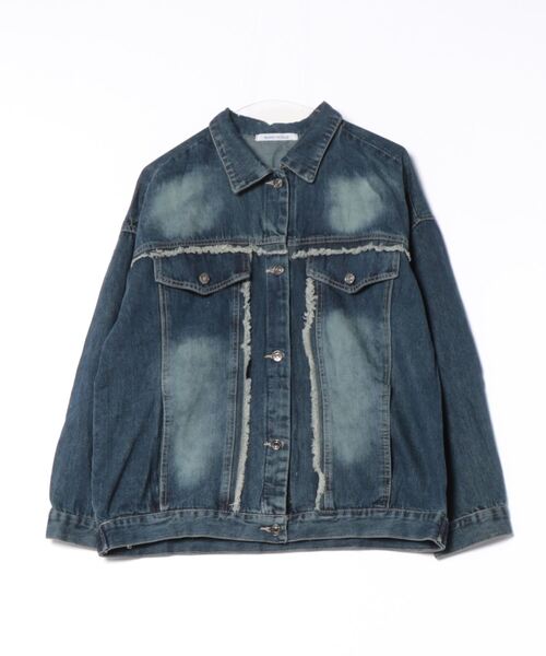 BLANC FICELLE デニムジャケット gジャン カットオフ オーバーサイズ