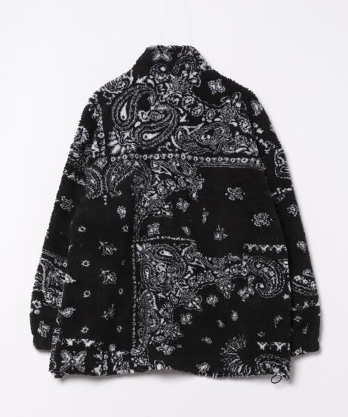 ブルゾン アウター 「WARAIJOGO」ペイズリー柄ボアジャケット(NEZ