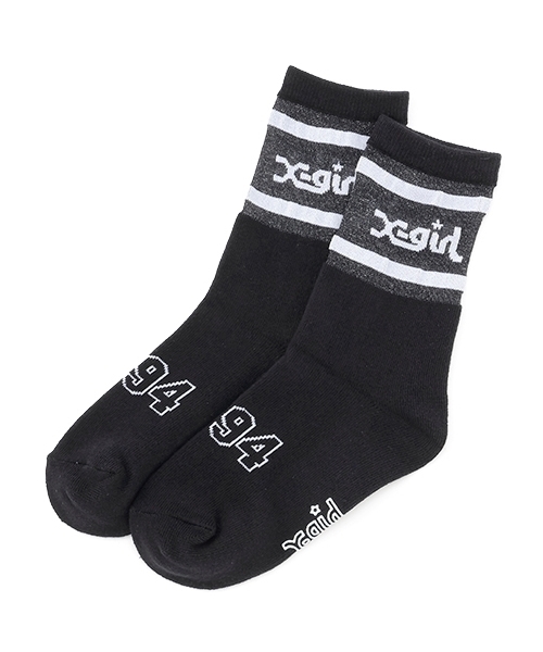 X-girl Stages（エックスガールステージス） 靴下 ロゴラインシアー