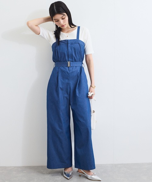 VIS（ビス） サロペット オーバーオール ベルト付きベアサロペット