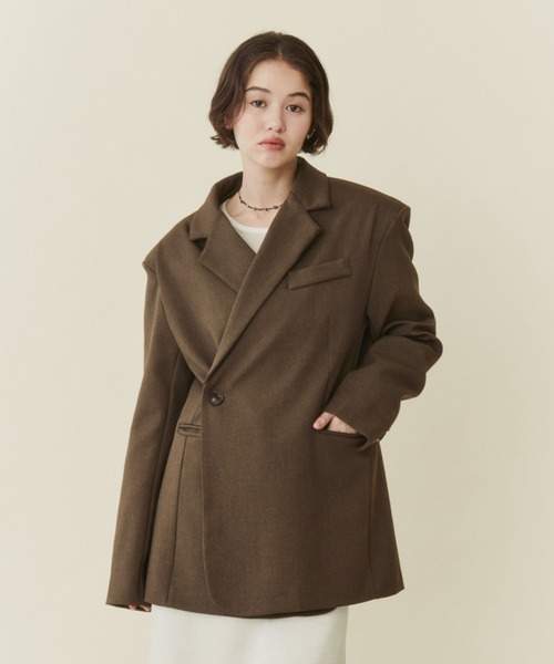 FUULLY STUDIO ジャケット テーラードジャケット 2WAYボクシー