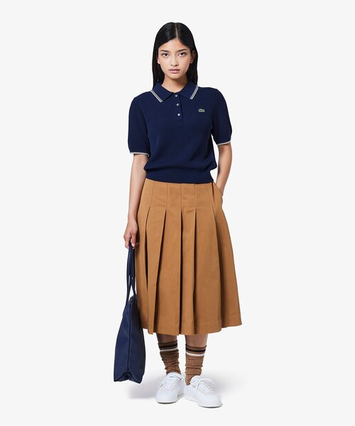 LACOSTE（ラコステ） ポロシャツ ポロ 配色ライン コンパクトニット