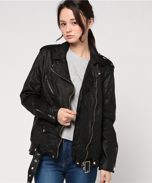 Ray BEAMS（レイ ビームス） レザージャケット ライダース sisii / new