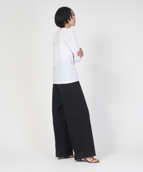 THE SHINZONE（ザ シンゾーン） パンツ COTTON LINEN TACK WIDE PANTS
