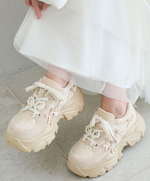 MAJESTIC LEGON（マジェスティックレゴン） スニーカー 2WAYデコリボン