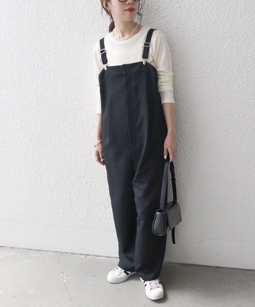 SHIPS any サロペット オーバーオール any:「洗濯機可能」ウールライク