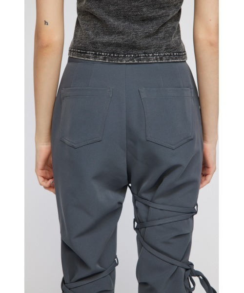 LAGUA GEM（ラグアジェム） スラックス パンツ ASYMMETRY RIBON フレア