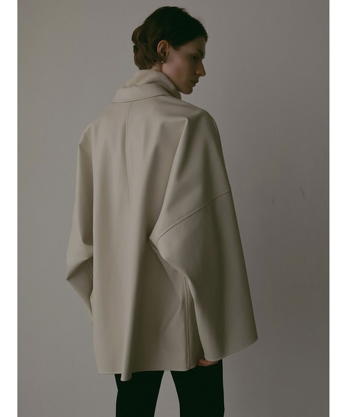 HER. ブルゾン アウター 合皮ビッグCPOジャケット レディース