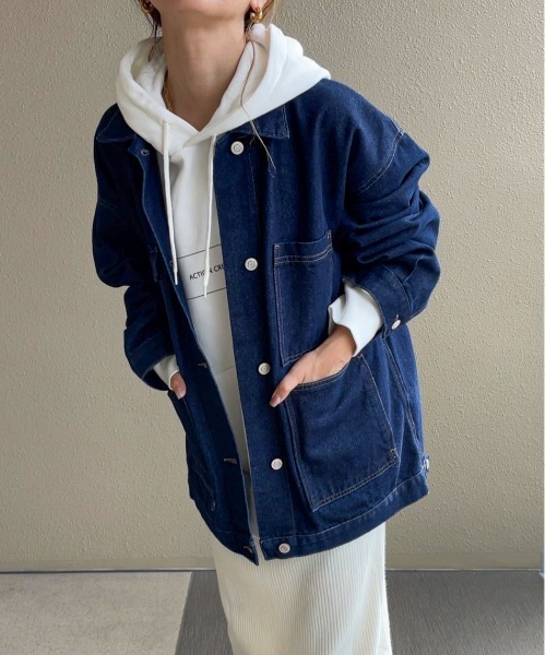デニムジャケット gジャン 「セットアップ可」パッチ付きデニム