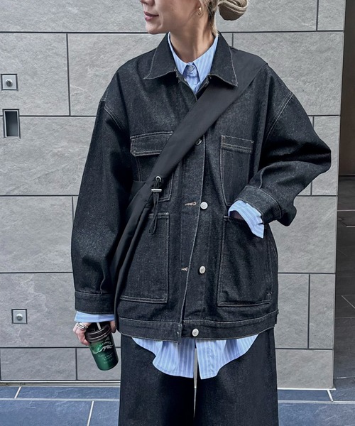 デニムジャケット gジャン 「セットアップ可」パッチ付きデニム