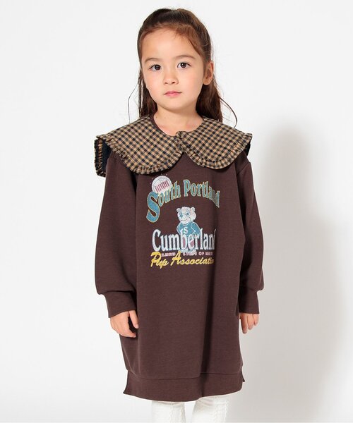 BREEZE（ブリーズ） ワンピース 2WAY襟付きトレーナーワンピ キッズ