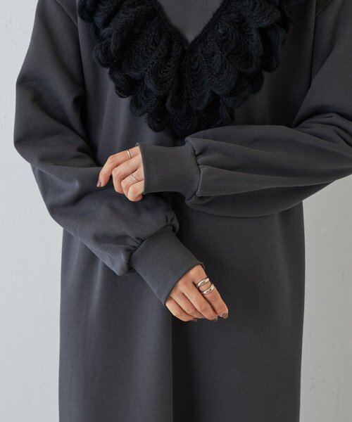 BEARDSLEY（ビアズリー） ワンピース タムレース裏毛ワンピース