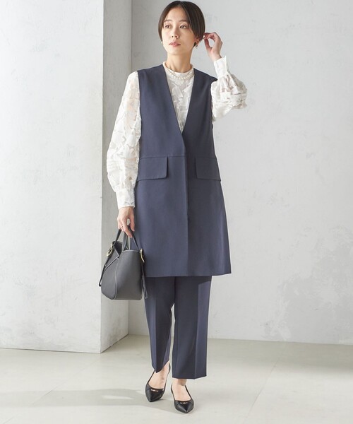 SHIPS（シップス） ベスト ジレ 「手洗い可能」トリアセテート混