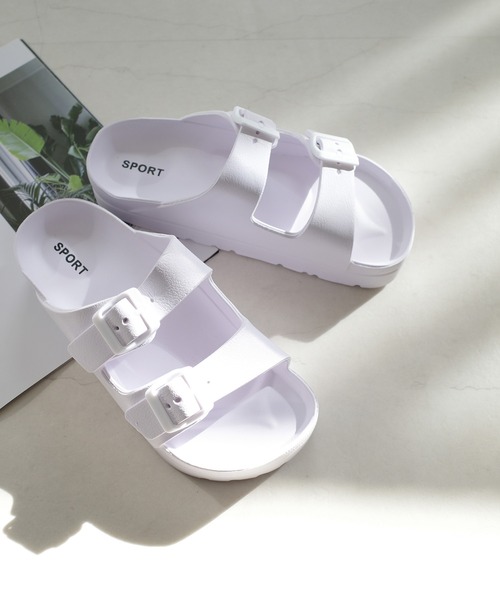 AmiAmi（アミアミ） サンダル 軽量コンフォートダブルベルトサンダル