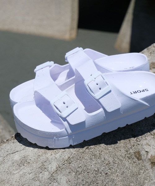 AmiAmi（アミアミ） サンダル 軽量コンフォートダブルベルトサンダル