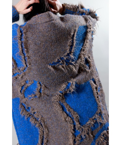 OSMOSIS（オズモーシス） カーディガン ジャガードニットロング