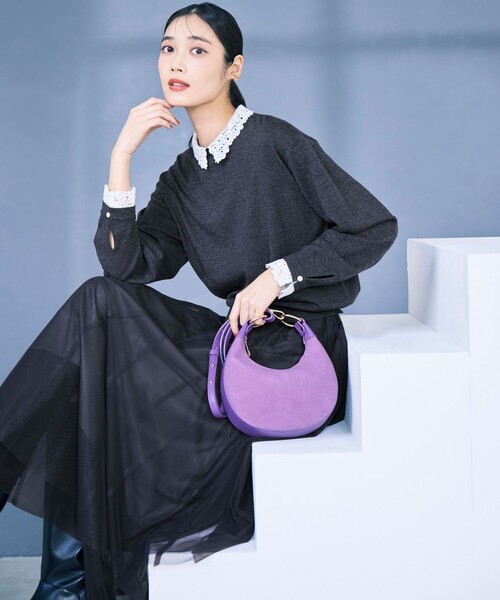 23区（ニジュウサンク） ニット セーター 「洗える」エンブロイダリー