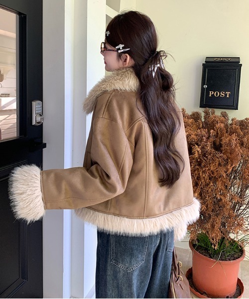 gossip!ロサンゼルス ムートンコート ボアコート Y2K ファー フェイク