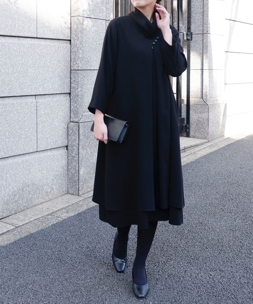 ＆HALF ワンピース 前開きフォーマルワンピース「入学式・卒業式