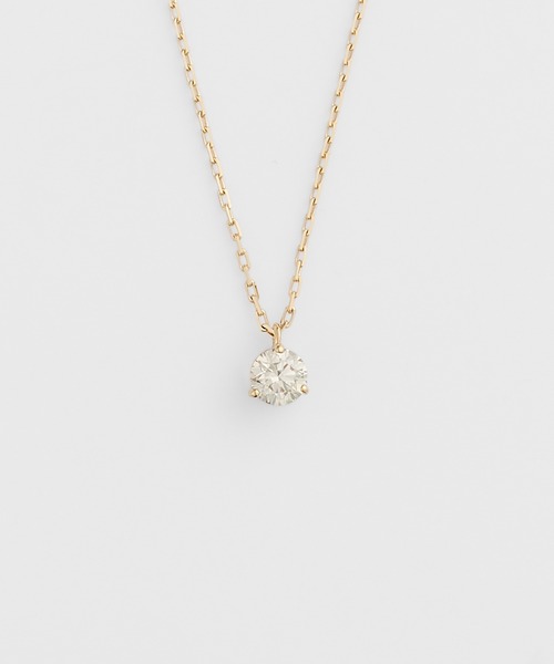 agete（アガット） ネックレス K18ダイヤモンドネックレス（0.1ct