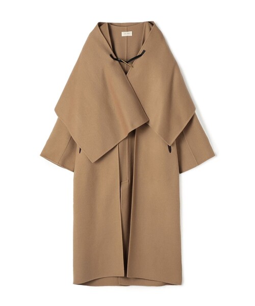 DES PRES（デプレ） ノーカラーコート コート ライトダブルフェイス