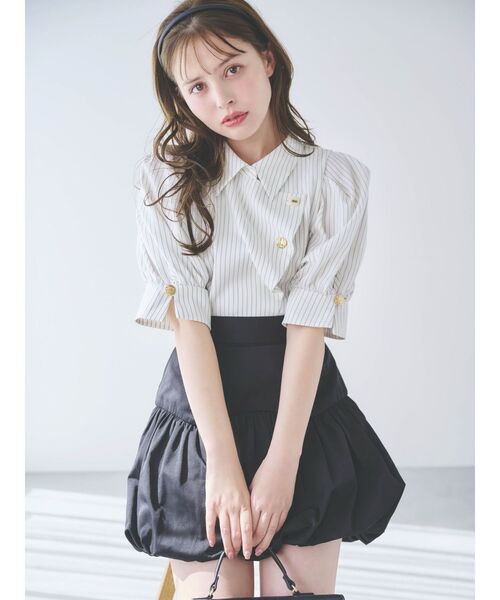 dazzlin（ダズリン） ブラウス シャツ マルチボタンデザインブラウス