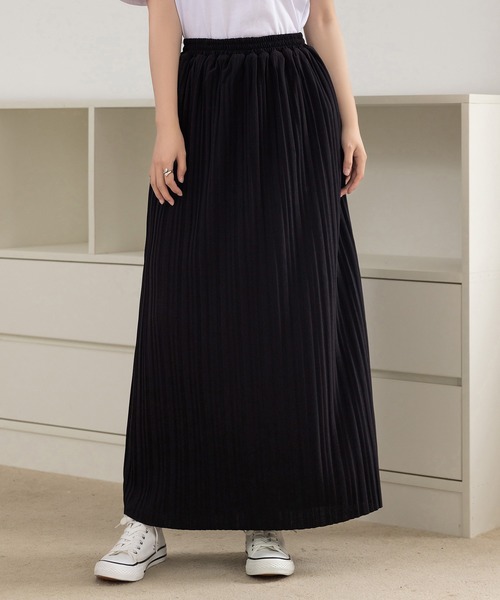 DAY CLOSET スカート 「裏起毛/厚手/防寒/マキシ丈」ストンと落ち感