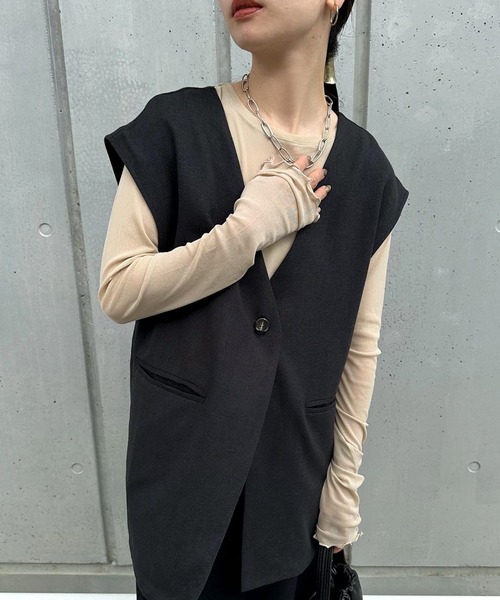 ベスト ジレ ノーカラーベスト レディース : ZOZOTOWN Yahoo!店 - 通販