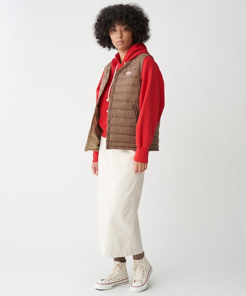 Danton（ダントン） ダウンベスト 36 オリーブ レディース : ZOZOTOWN