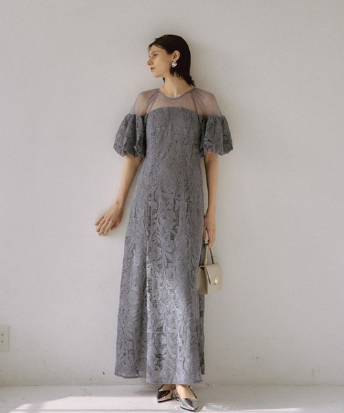 LE'RURE ドレス Cotton race souffle sleeve dress : ZOZOTOWN Yahoo